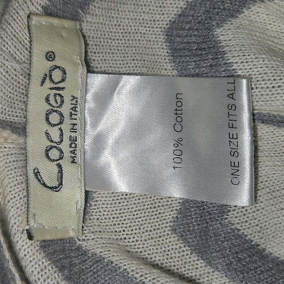 Cocogio- Women'sChevron Patterned Wrap with Gray &Yellow Accent One Size Fit All - Picture 6 of 6